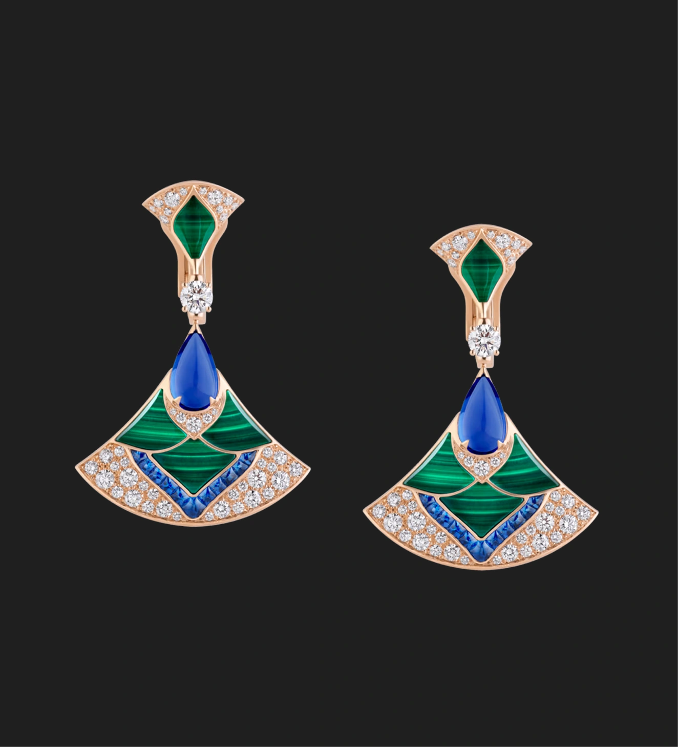 Frame 19 (2) Peacock Charm Drop Earrings - Image 1