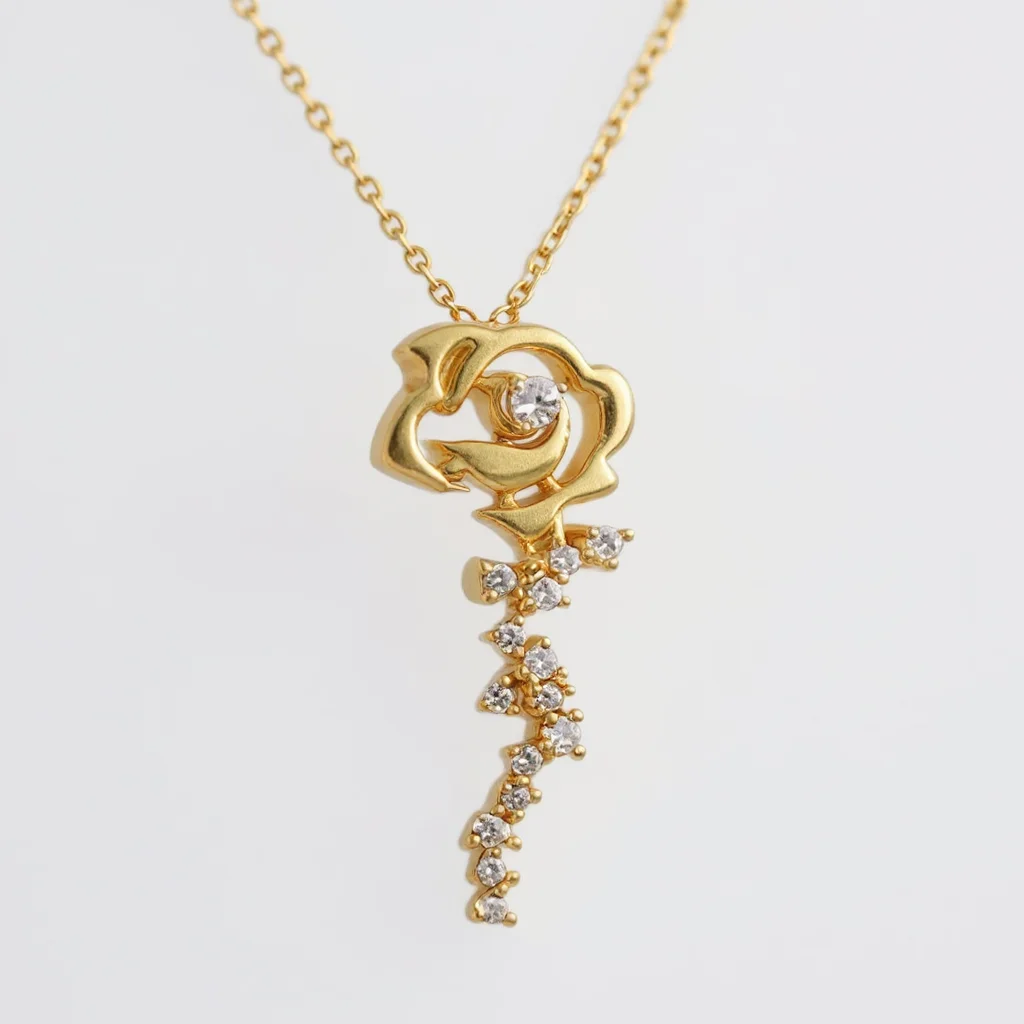 Dewdrop Rose Pendant Dewdrop Rose Pendant Necklace - Image 1