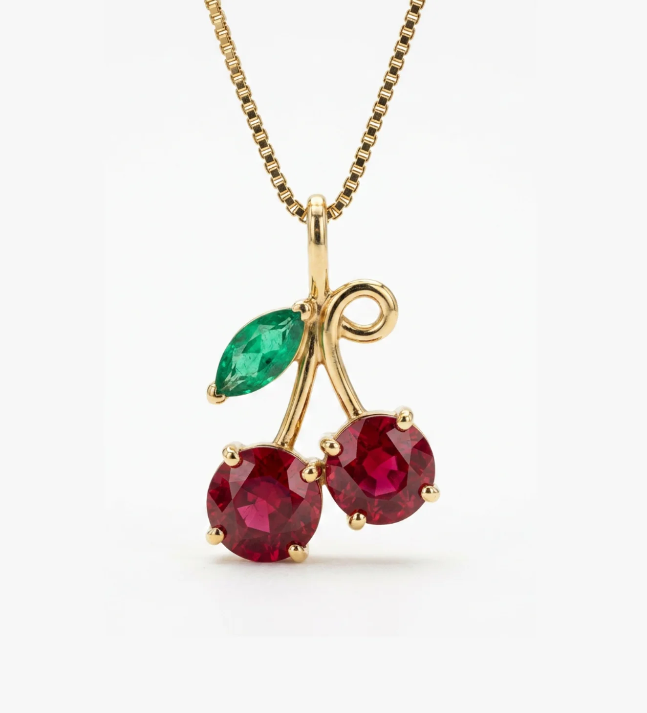Duo Cherry Pendant Duo Cherry Pendant Necklace - Image 1