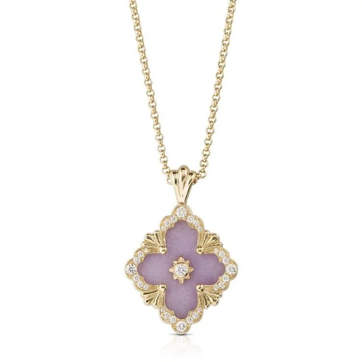 Regalia Enamel Pendant Regalia Purple Enamel Pendant Necklace - Image 1