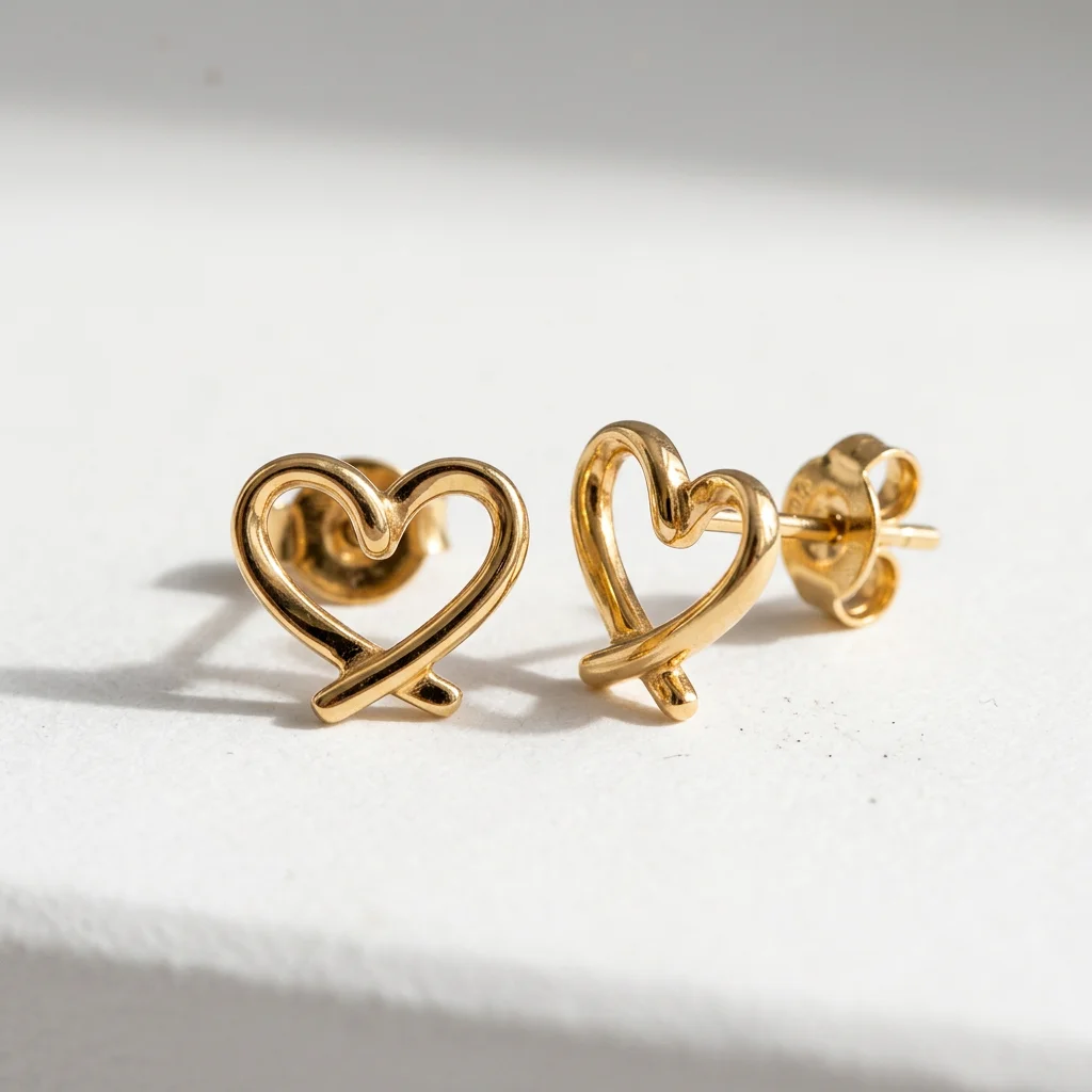 rendercad_main (20) (1) Twin Hearts Stud Earrings - Image 1